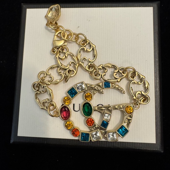 Gucci  Marmont GG Multicolor Gemstone Bracelet - Picture 1 of 3